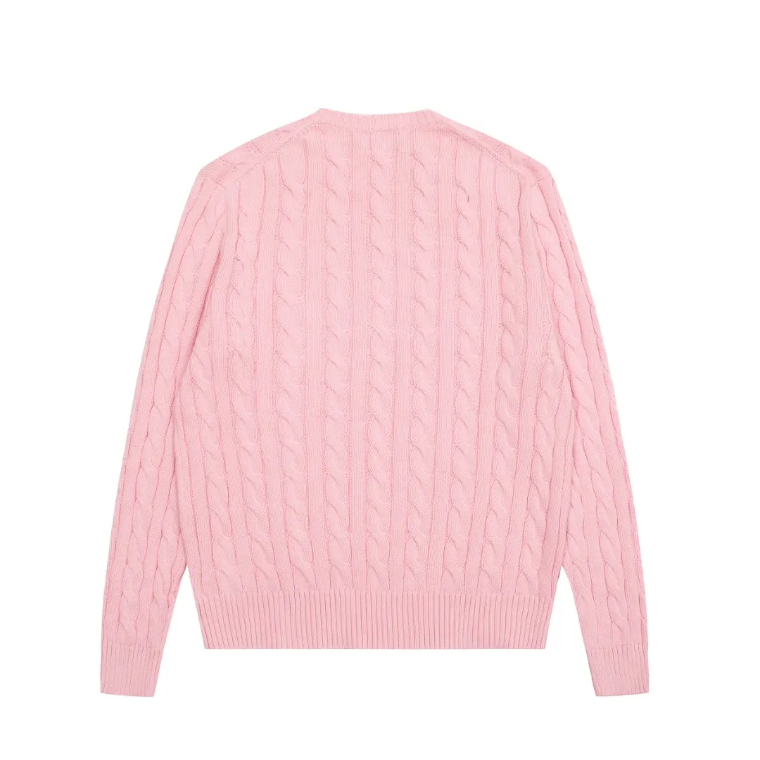 P220 Top quality" Style number: DS012# (not off the shelves all year round) [Ralph Lauren round neck solid color pony embroidered logo twist knitted sweater] ✅Ralph Lauren Ralph Lauren classic basic versatile unisex knitted pullover round neck sweater ✅Main supplier platform live broadcast Wholesale entity Replenish when out of stock Not off the shelf ✅ZP quality 1:1 version Scan the code to enter the GF website Counter quality ✅Detailed quality is the only one in Guangzhou Imported quality cotton yarn, focusing on high-end, cost-effective, good quality needless to say ✅The version is restored to the original order, the maximum size can be worn up to 190 pounds, loose, comfortable and stress-free ✅The upper body is simple and easy to match, ootd must-have style, good-looking clothes are never picky, a must-have in couples' wardrobes.